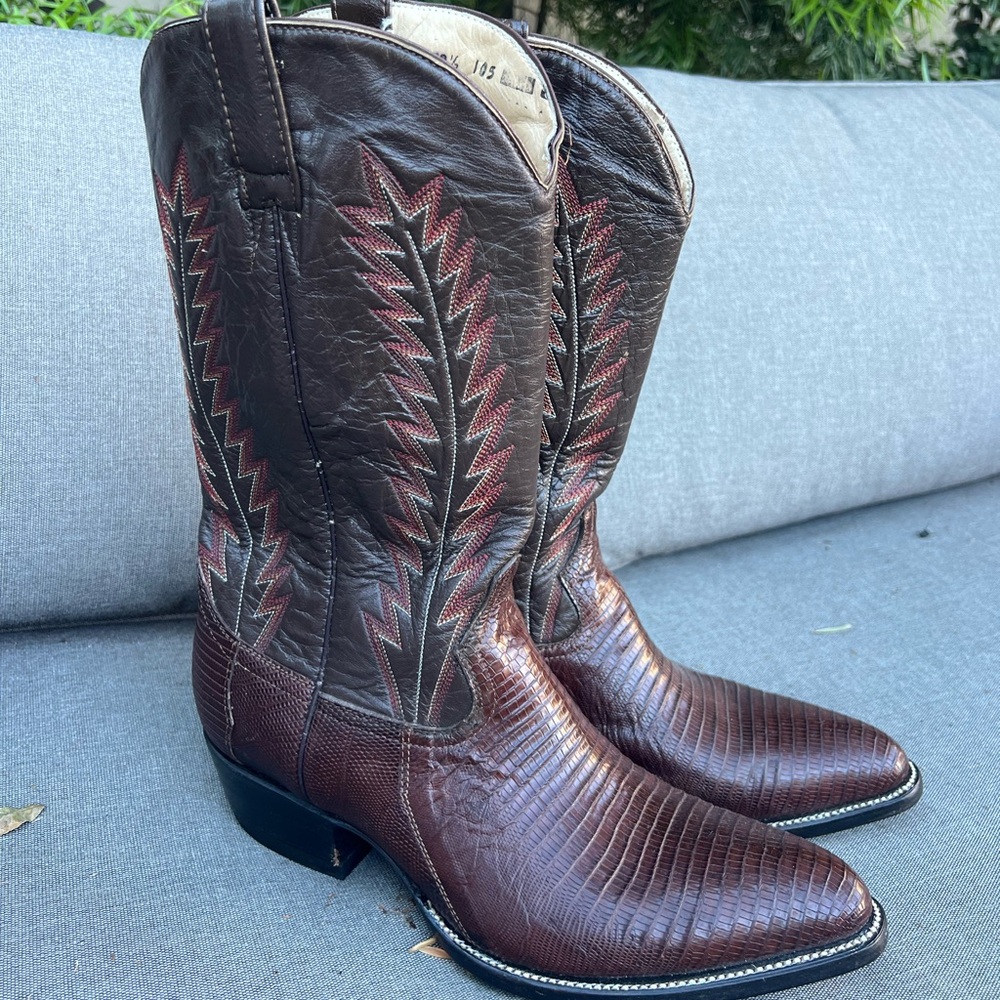 Brown Leather Cowboy Boots